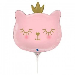 26" Μπαλόνι foil ροζ γατούλα πριγκίπισσα 