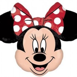  Minnie κεφάλι με κόκκινο φιόγκο