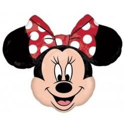  Minnie κεφάλι με κόκκινο φιόγκο