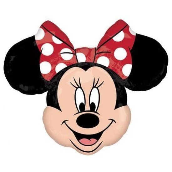  Minnie κεφάλι με κόκκινο φιόγκο