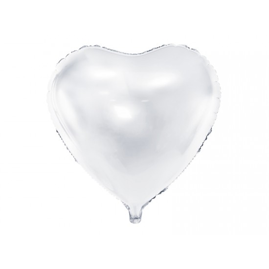 24" foil Καρδιά  Λευκή