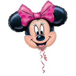  Minnie κεφάλι με ροζ φιόγκο