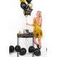 18" foil Αστέρι Μαύρο Happy Birthday