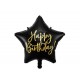 18" foil Αστέρι Μαύρο Happy Birthday