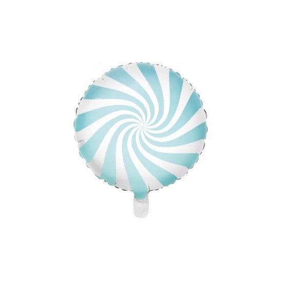 Foil Μπαλόνι στρογγυλό καραμέλα light blue-γαλάζιο
