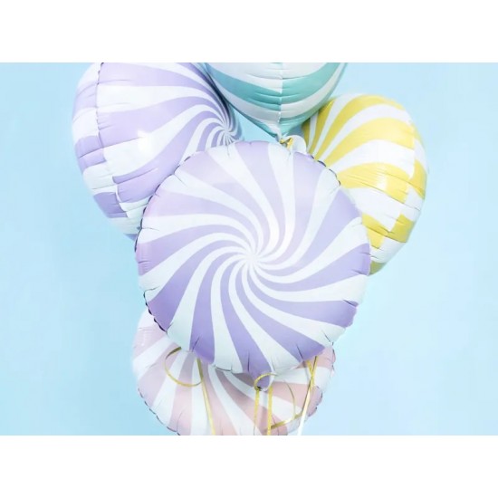 Foil Μπαλόνι στρογγυλό καραμέλα light purple-λιλά