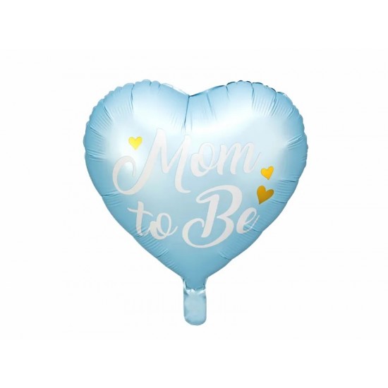 18" foil Καρδιά μπλέ Mom to Be