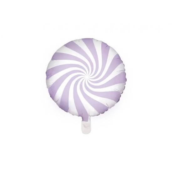 Foil Μπαλόνι στρογγυλό καραμέλα light purple-λιλά