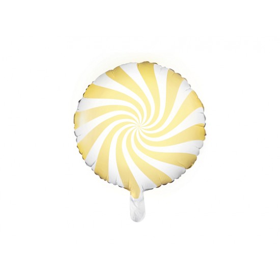 Foil Μπαλόνι στρογγυλό καραμέλα yellow-κίτρινο