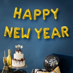 Foil Μπαλόνι Happy New Year Χρυσό