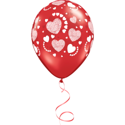Love Hearts Latex Κόκκινο Μπαλόνι (1τμχ)