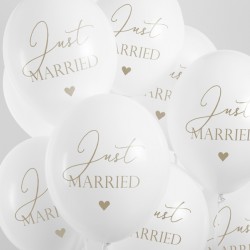 Μπαλόνια latex Just Married (6τμχ)