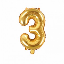 Μπαλόνι Αριθμός 3 -Χρυσό 35εκ