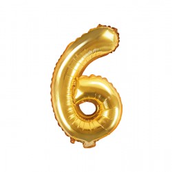 Μπαλόνι Αριθμός 6 -Χρυσό 35εκ