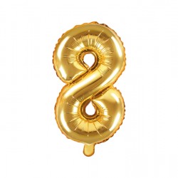 Μπαλόνι Αριθμός 8 -Χρυσό 35εκ