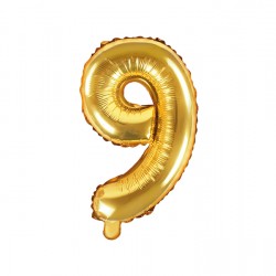 Μπαλόνι Αριθμός 9 -Χρυσό 35εκ