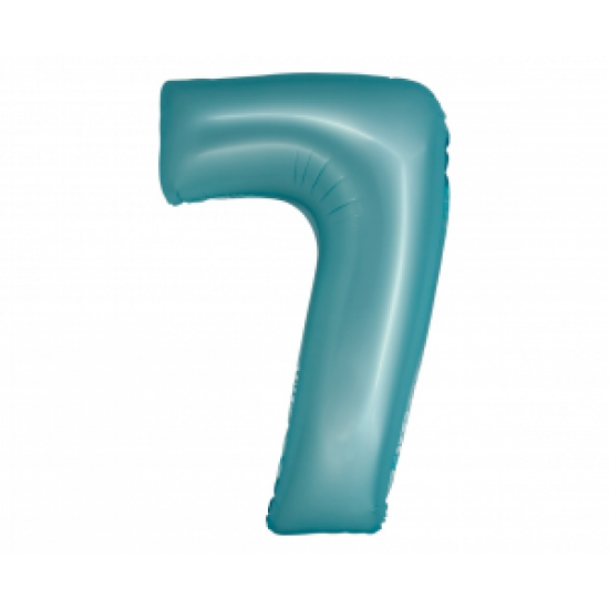 Μπαλόνι Αριθμός 7 Mat Light Blue-Ματ Γαλάζιο 76εκ.