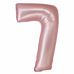 Μπαλόνι Αριθμός 7 Mat Pink-Ματ Ροζ 76εκ.