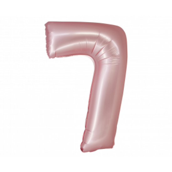 Μπαλόνι Αριθμός 7 Mat Pink-Ματ Ροζ 76εκ.