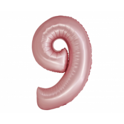 Μπαλόνι Αριθμός 9 Mat Pink-Ματ Ροζ 76εκ.