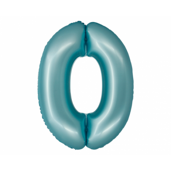 Μπαλόνι Αριθμός 0 Mat Light Blue-Ματ Γαλάζιο 76εκ.