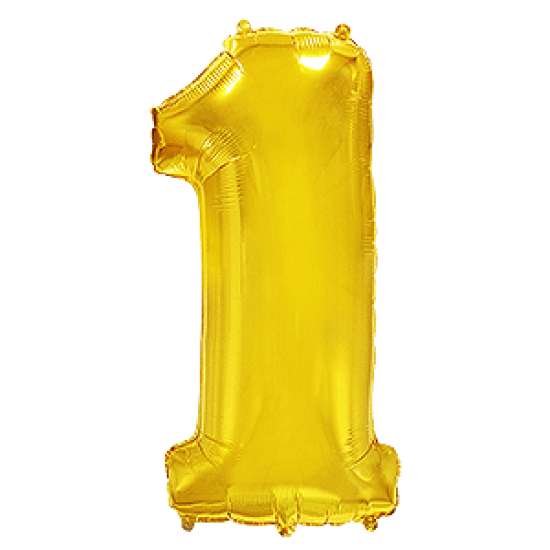 Μπαλόνι Αριθμός 1 Χρυσό 90εκ.