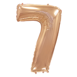 Μπαλόνι Αριθμός 7 Ροζ-Χρυσό 90εκ.