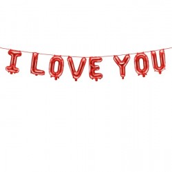 Foil Μπαλόνια  "I love you" κόκκινα