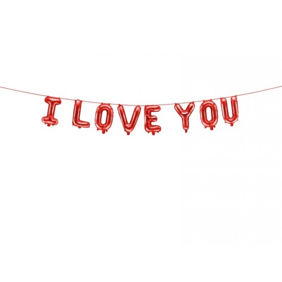 Foil Μπαλόνια  "I love you" κόκκινα
