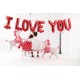 Foil Μπαλόνια  "I love you" κόκκινα