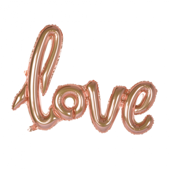 Foil Μπαλόνι love Rose Gold - Ροζ Χρυσό