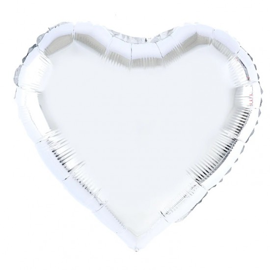 18" foil Καρδιά Ασημί