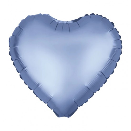 18" foil Καρδιά navy blue σατέν