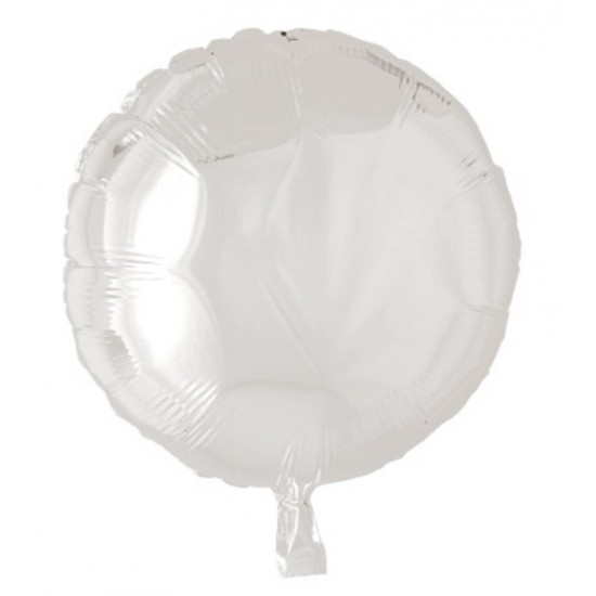 18" foil στρογγυλό Λευκό